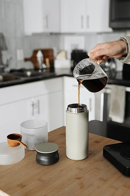 KINTO 350ml Travel Tumbler Sand Beige Vacuum Double Walled Insulation