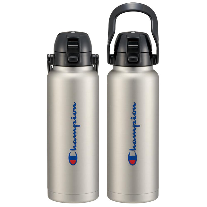 Skater Champion One-Push Direct Bottle with Handle 1200Ml Silver Std12H