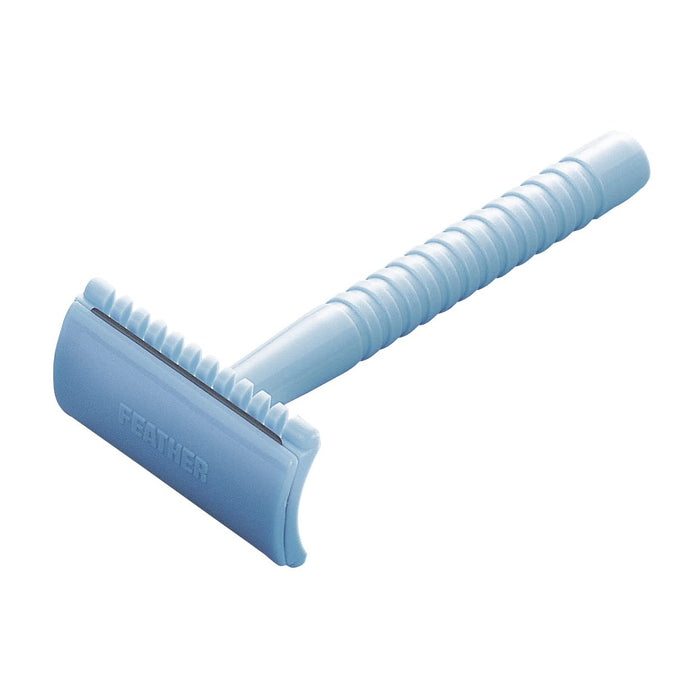 Feather Safety Razor - T Shape Disposable Leather Pack of 50 Pon Iri Blades-Kiichin - The #1 Place for Japanese Goods in Your Hand!