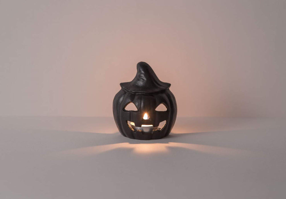 Iwachu Nambu Ironware Pumpkin Candle Stand Black 8.5x7.5x10 cm-Kiichin - The #1 Place for Japanese Goods in Your Hand!