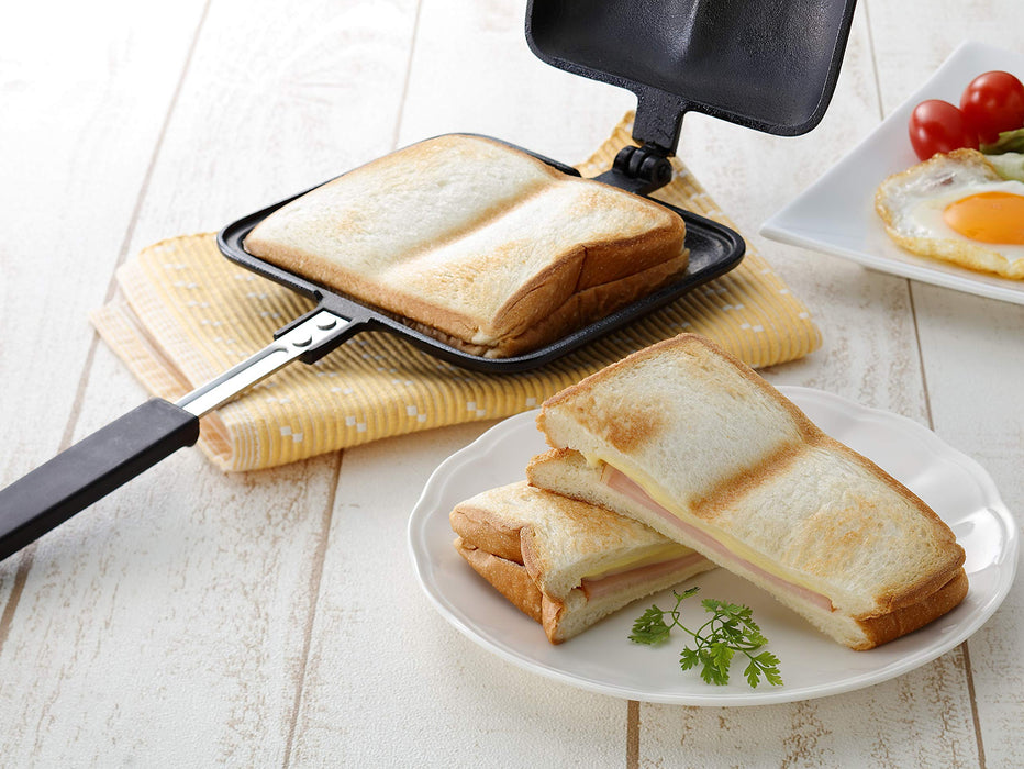 Iwachu Direct Fire Hot Sand Maker Black 37.5x16x4.5 cm 24031-Kiichin - The #1 Place for Japanese Goods in Your Hand!