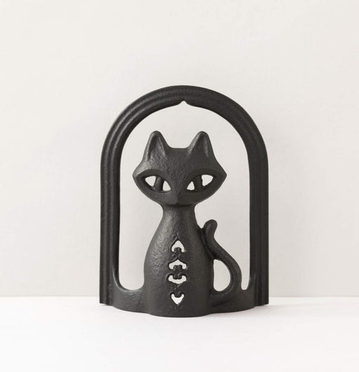 Iwachu Nambu Ironware Black Cat Letter Stand 10.5x5x14cm-Kiichin - The #1 Place for Japanese Goods in Your Hand!