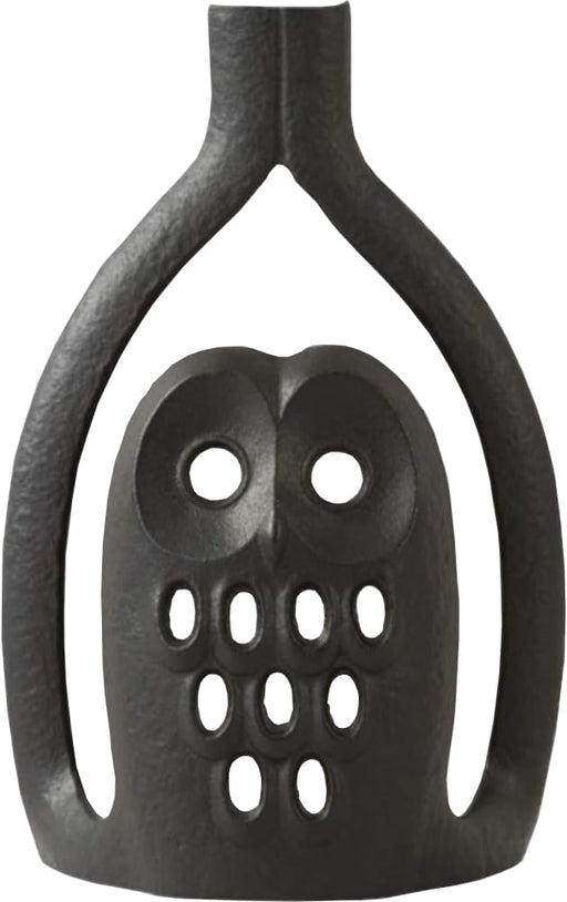 Iwachu Nambu Ironware Owl Letter Stand Black - 9x5x15.5 cm-Kiichin - The #1 Place for Japanese Goods in Your Hand!