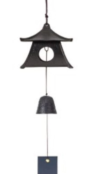 Iwachu Medium Black Nambu Ironware Lantern Wind Chime with Cord-Kiichin - The #1 Place for Japanese Goods in Your Hand!