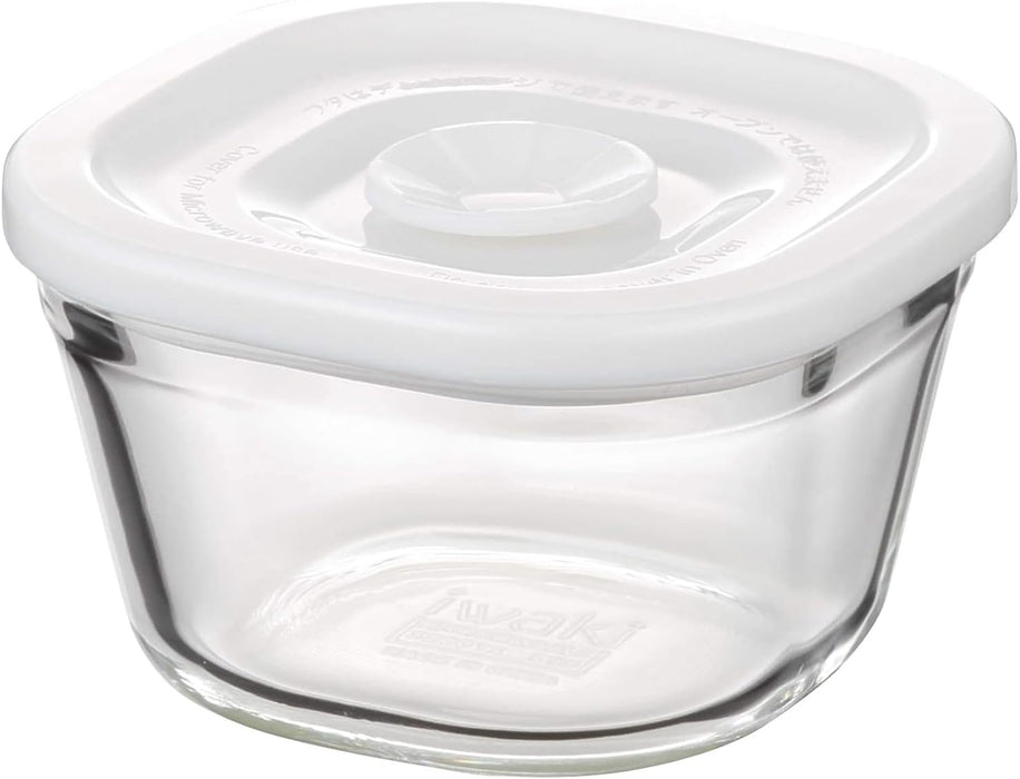 Iwaki Heat-Resistant Glass Airtight Container White 110ml 9.5x5.5cm Pack Microwavable
