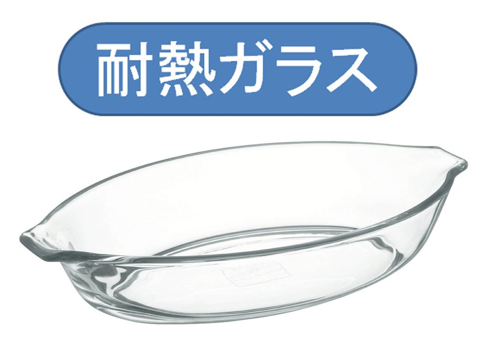 Iwaki Glass Gratin Dish Heat-Resistant 340ml 3.7x19.5cm Kbc710