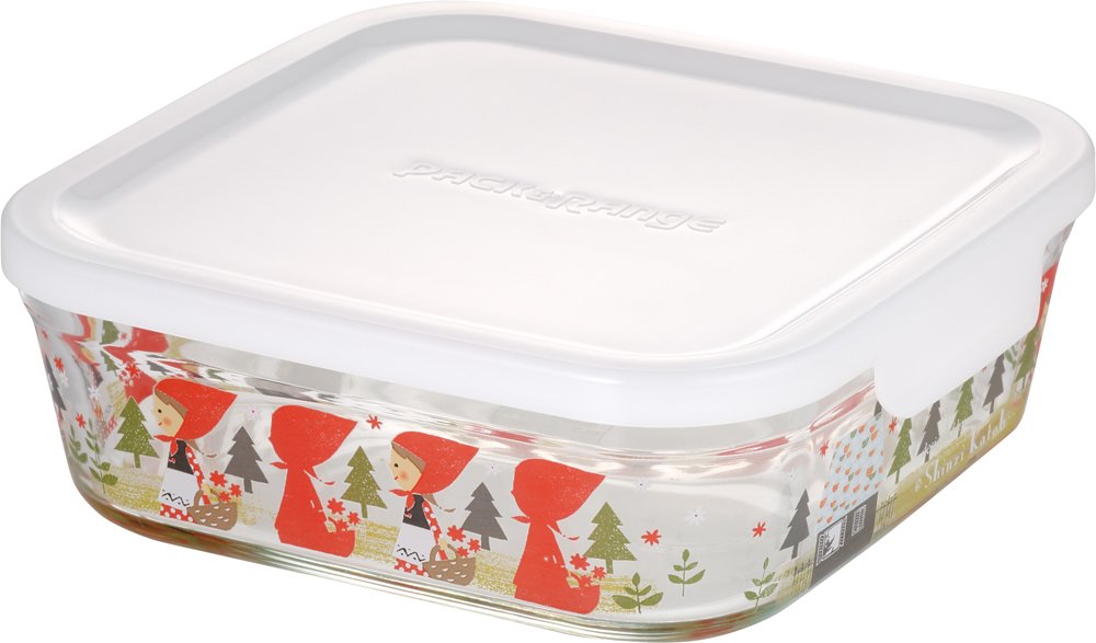 Iwaki Medium 800ml Heat-Resistant Glass Storage Container - Shinji Kato Red