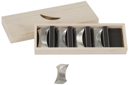 Nousaku Tinware Chopstick Rest Set of 5 Tsuki Design-Kiichin - The #1 Place for Japanese Goods in Your Hand!