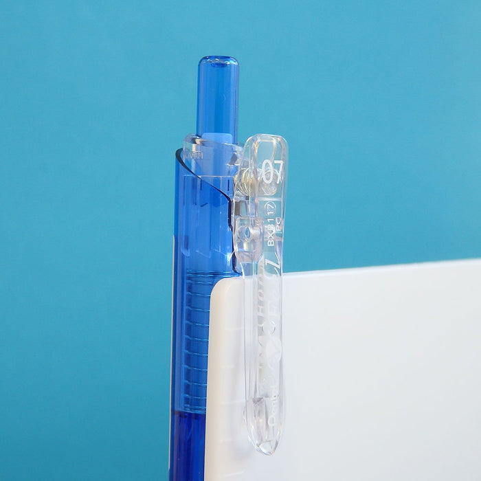 Pentel Feel 0.7mm Clear Blue Oil-Based Ballpoint Pen Box of 10-Kiichin - The #1 Place for Japanese Goods in Your Hand!