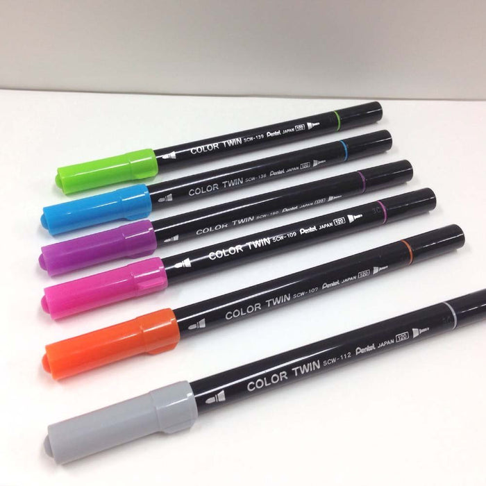 Pentel 18-Color Set Water-Based Twin Pen - SCW-18 Series-Kiichin - The #1 Place for Japanese Goods in Your Hand!