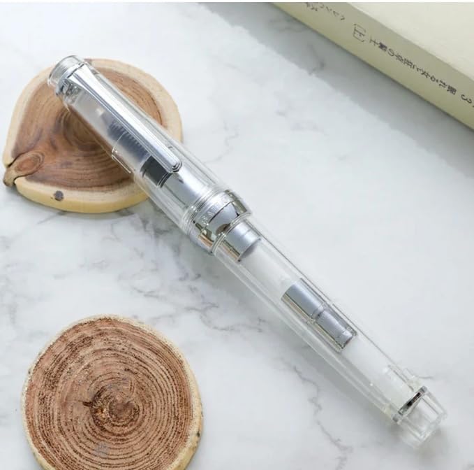 Sailor Fountain Pen Professional Gear Silver Demonstrator Music Nib Model