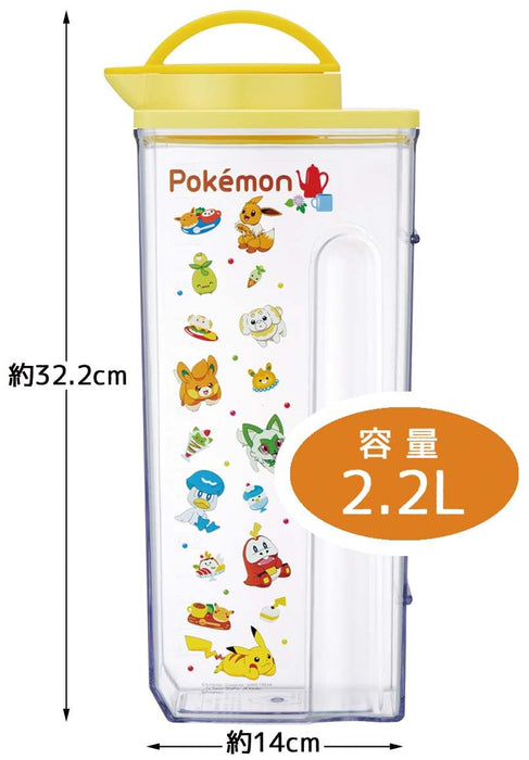 Skater 2.2L Heat-Resistant Water Bottle Vertical Horizontal Pokemon Design