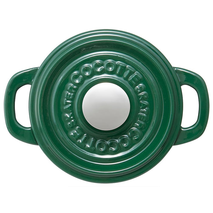 Skater Ih Compatible 12Cm Leaf Green Iron Cocotte Pot Oven Safe Enameled
