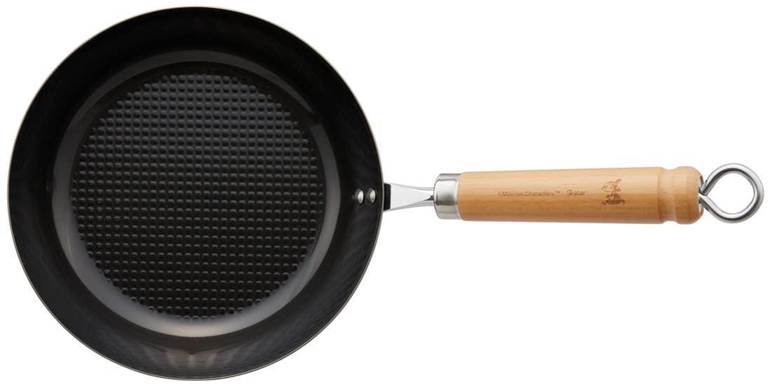 Skater Moomin Iron Embossed 20cm Frying Pan IH Gas Compatible Made in Japan