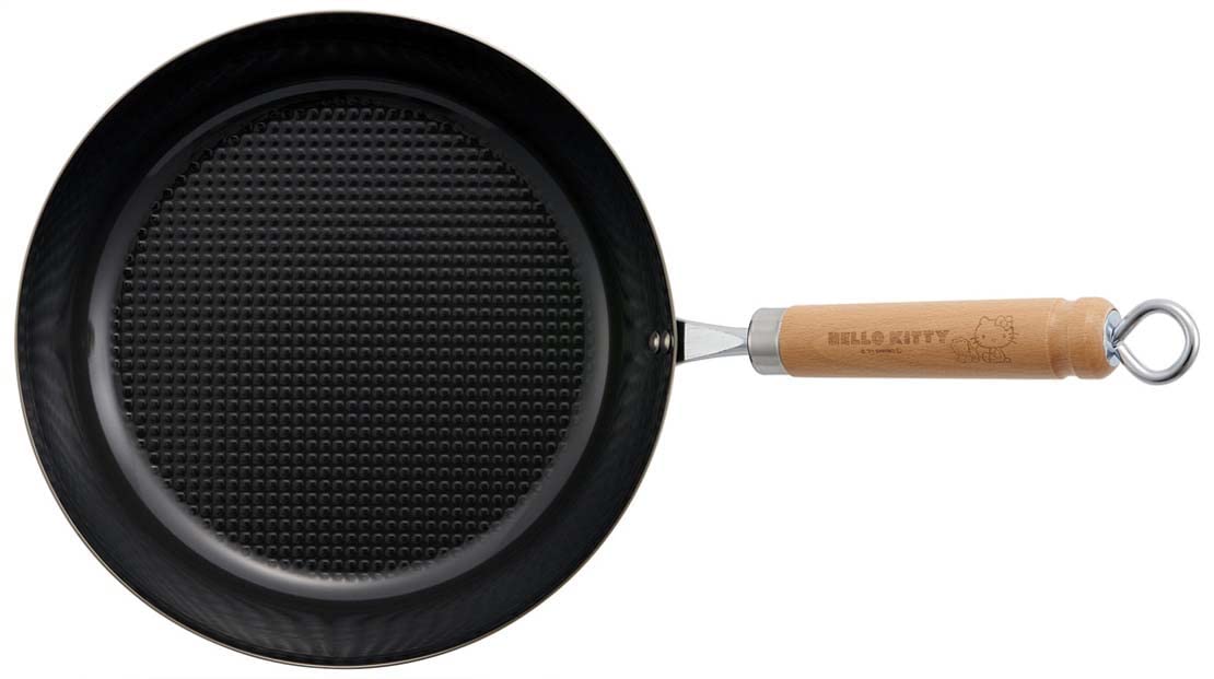 Skater Iron Embossed Frying Pan 24Cm Hello Kitty Sanrio Japan Made IRFP24-A