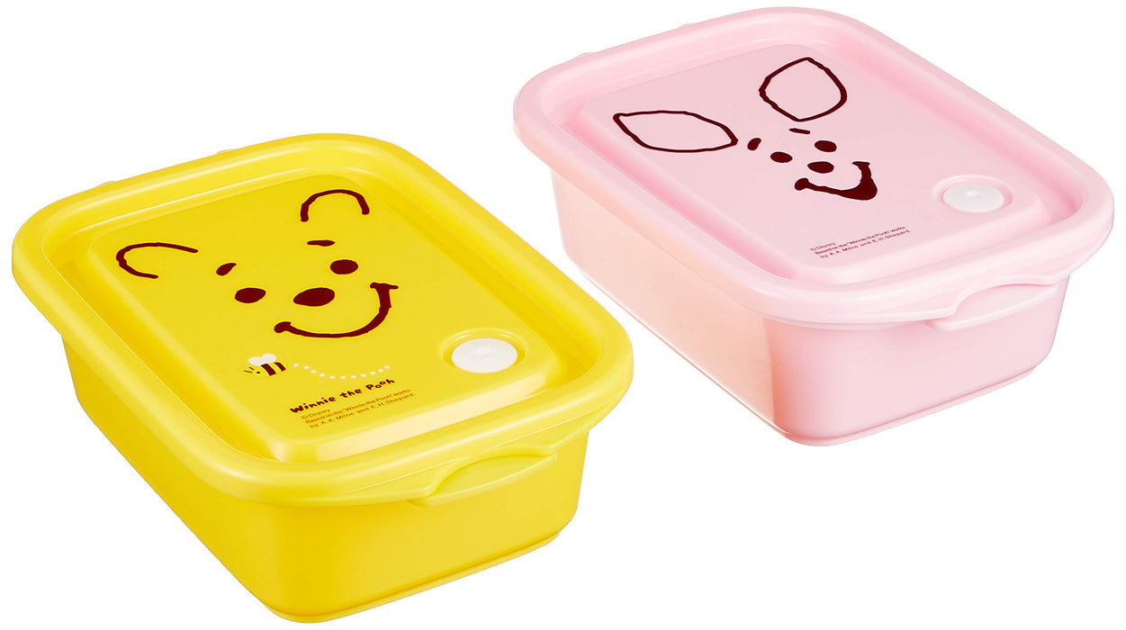 Skater 500Ml Sealable Container 2-Pack Winnie The Pooh Face Disney Japan-Kiichin - The #1 Place for Japanese Goods in Your Hand!