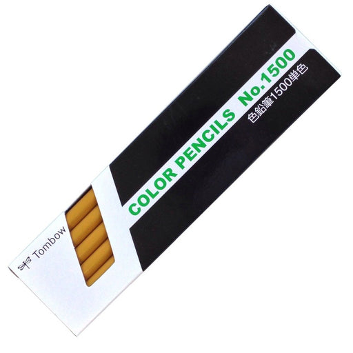 Tombow 1500 Colored Pencils Ocher Pack of 12-Kiichin - The #1 Place for Japanese Goods in Your Hand!