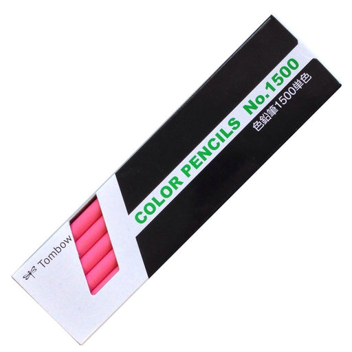Tombow 1500 Pink Colored Pencil One Dozen Pack - Single Color 1500-22-Kiichin - The #1 Place for Japanese Goods in Your Hand!