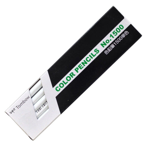 Tombow 1500-01 White Colored Pencil - Pack of 12-Kiichin - The #1 Place for Japanese Goods in Your Hand!