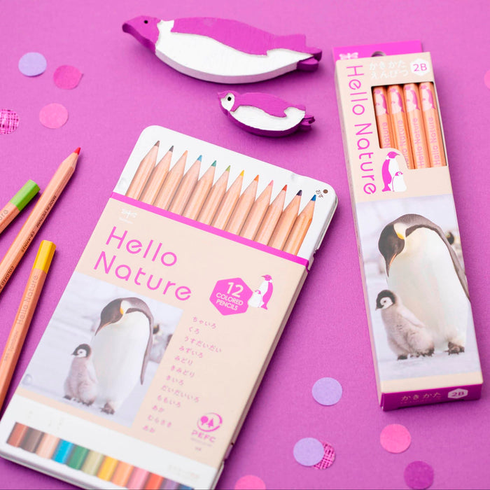 Tombow 2B Drawing Pencil Hello Nature Emperor Penguin Design Artistic Pencil-Kiichin - The #1 Place for Japanese Goods in Your Hand!