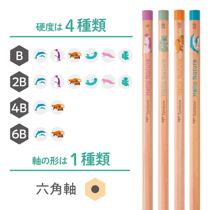 Tombow 2B Drawing Pencil Hello Nature Emperor Penguin Design Artistic Pencil-Kiichin - The #1 Place for Japanese Goods in Your Hand!