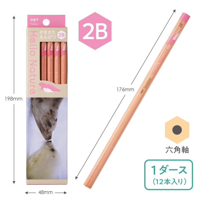 Tombow 2B Drawing Pencil Hello Nature Harp Seal Edition - Kb-Khnse2-2B-Kiichin - The #1 Place for Japanese Goods in Your Hand!