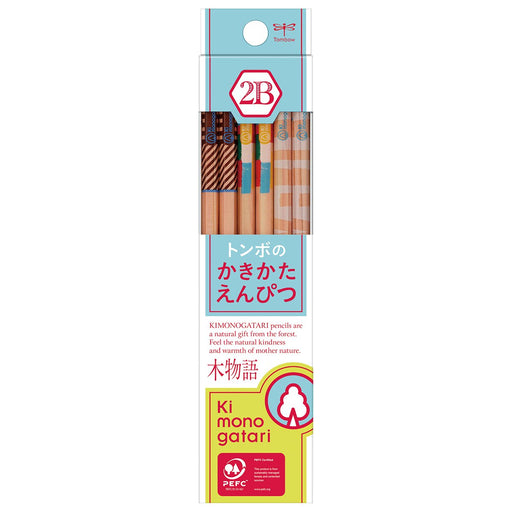 Tombow 2B Light Blue Pattern Drawing Pencils Tree Story Edition 1 Dozen-Kiichin - The #1 Place for Japanese Goods in Your Hand!
