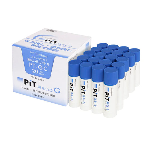 Tombow 20-Piece Pencil Glue Stick Disappearing Pit Pt-Gc-20P Set-Kiichin - The #1 Place for Japanese Goods in Your Hand!