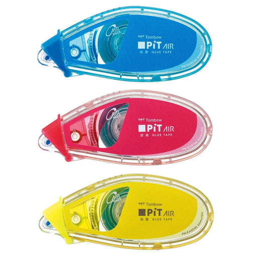 Tombow 3 Pack Mini Glue Tape Pit Air Blue Pink Green 6mm x 10m - HCB-324X-Kiichin - The #1 Place for Japanese Goods in Your Hand!