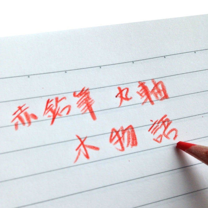 Tombow 1 Dozen Vermilion Red Pencil F Wood Story Round Shaft Pencil Pack-Kiichin - The #1 Place for Japanese Goods in Your Hand!