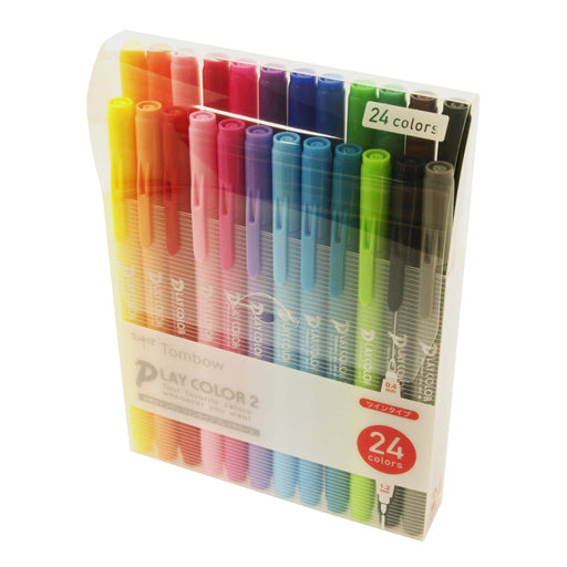 Tombow 24 Colors Water-Based Signature Pen Play Color 2 GCB-012 Set-Kiichin - The #1 Place for Japanese Goods in Your Hand!