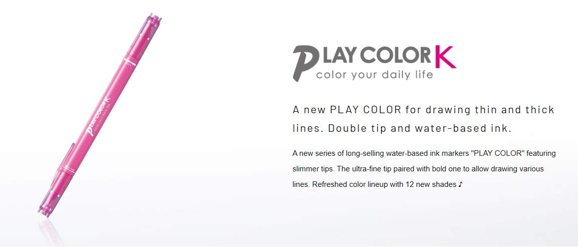 Tombow Play Color K Water-Based Signature Pen 6 Colors Pack - Gcf-611A-Kiichin - The #1 Place for Japanese Goods in Your Hand!