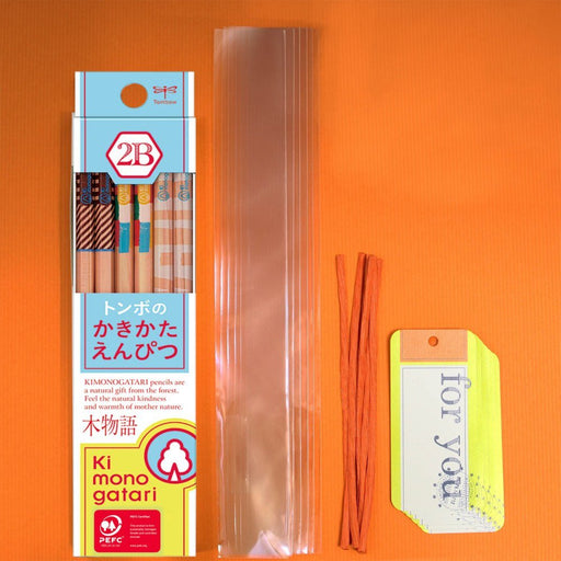 Tombow 2B Small Drawing Pencil with Light Blue Pattern - Wood Story Gift Edition-Kiichin - The #1 Place for Japanese Goods in Your Hand!