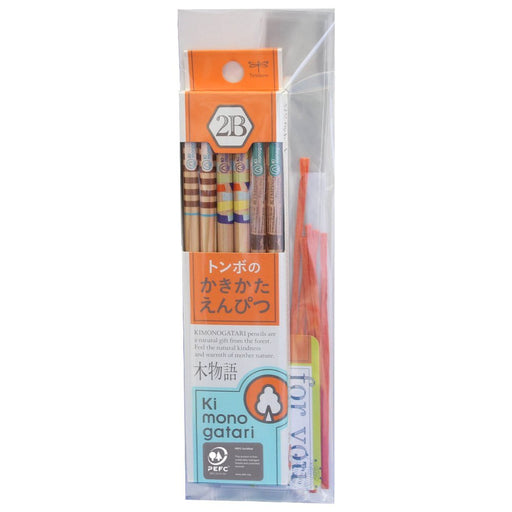 Tombow 2B Drawing Pencil Wood Story Small Gift Orange Pattern Kb-Kpf03G-Kiichin - The #1 Place for Japanese Goods in Your Hand!