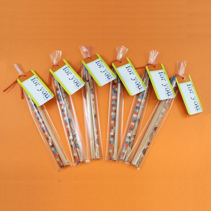 Tombow 2B Drawing Pencil Wood Story Small Gift Orange Pattern Kb-Kpf03G-Kiichin - The #1 Place for Japanese Goods in Your Hand!