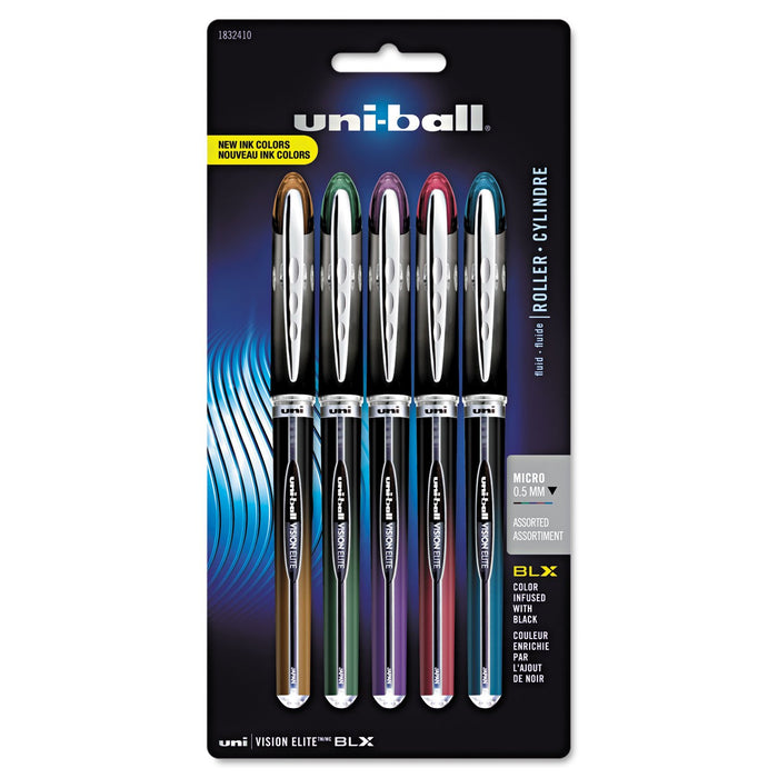 Mitsubishi Pencil Uni-Ball Vision Elite Blx Rollerball Pen 5mm Assorted 5pcs Set-Kiichin - The #1 Place for Japanese Goods in Your Hand!