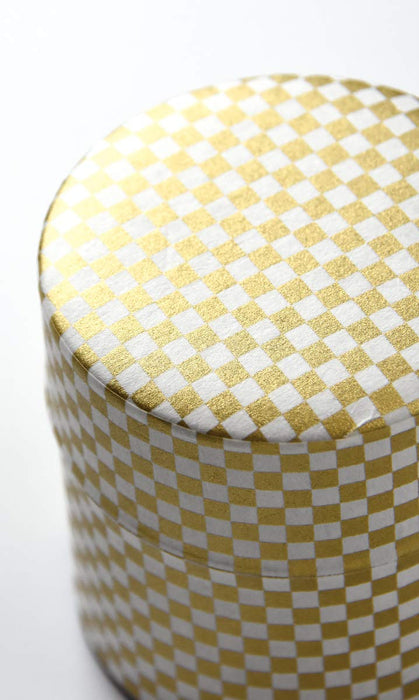 Yamaco Po-Kan Checkered Small Tea Canister Model 80093-Kiichin - The #1 Place for Japanese Goods in Your Hand!