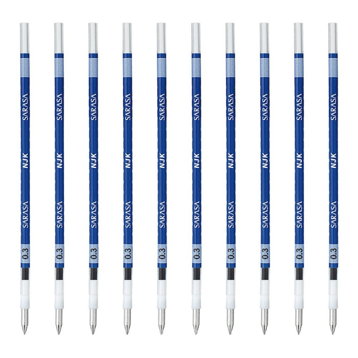 Zebra Prefeel Sarasa Blue Ballpoint Pen Refill 0.3 Lead 10 Pieces-Kiichin - The #1 Place for Japanese Goods in Your Hand!