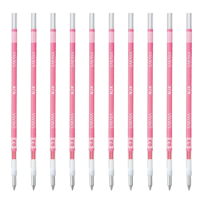 Zebra Prefeel Sarasa Ballpoint Pen Refill | 0.3 Lead Pink Ink 10 Pieces-Kiichin - The #1 Place for Japanese Goods in Your Hand!