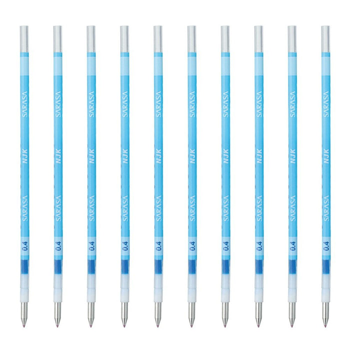 Zebra Prefeel Sarasa Light Blue Ballpoint Pen Refill Njk-0.4 Lead Pack of 10-Kiichin - The #1 Place for Japanese Goods in Your Hand!