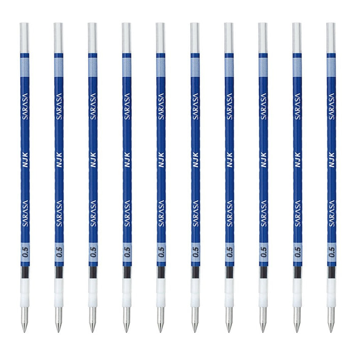 Zebra Sarasa NJK-0.5 Blue Ballpoint Pen Refills Pack of 10-Kiichin - The #1 Place for Japanese Goods in Your Hand!