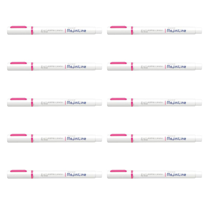 Zebra Just Fit Mozini Line Pink Highlighters Pack of 10 B-Wks22-P-Kiichin - The #1 Place for Japanese Goods in Your Hand!