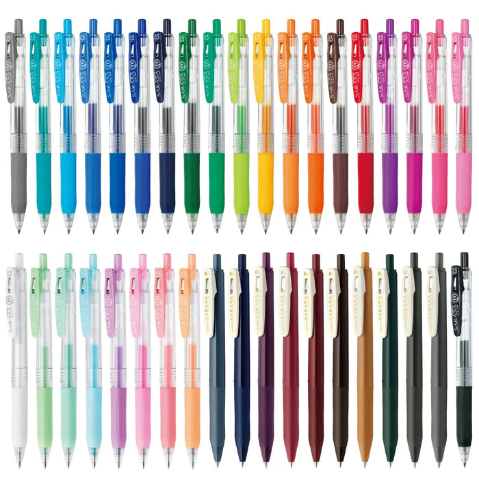 Zebra Sarasa Clip Gel Ballpoint Pen 0.5mm 38 Color Set-Kiichin - The #1 Place for Japanese Goods in Your Hand!