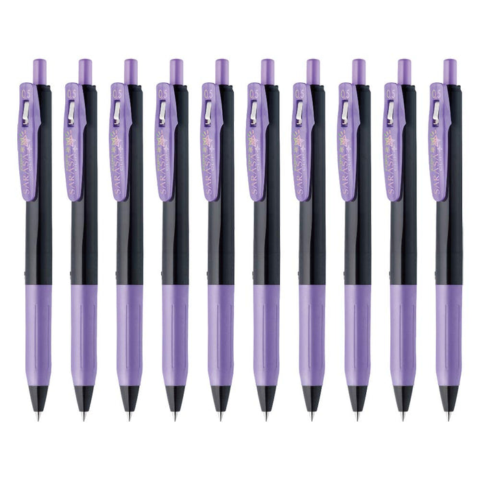 Zebra Sarasa Clip Gel Ballpoint Pen 0.5mm Shiny Purple Set of 10-Kiichin - The #1 Place for Japanese Goods in Your Hand!