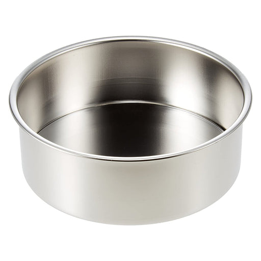 Akagawa Kibutsu 21cm Stainless Steel Round Cake Pan - Removable Bottom-Kiichin - The #1 Place for Japanese Goods in Your Hand!