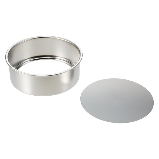 Akagawa Kibutsu 21cm Stainless Steel Round Cake Pan - Removable Bottom-Kiichin - The #1 Place for Japanese Goods in Your Hand!