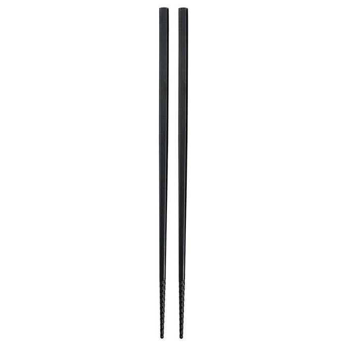 Akebono Black Hexagonal Tornado Line Chopsticks - 24cm-Kiichin - The #1 Place for Japanese Goods in Your Hand!