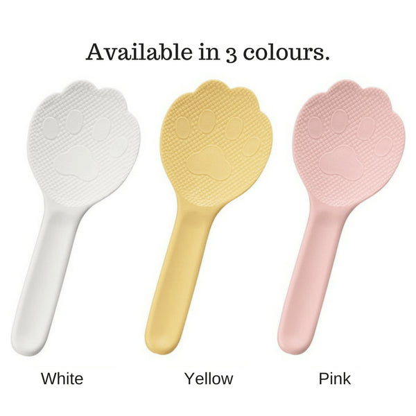 Akebono Non-Stick Kitty Cat Paw Shamoji Rice Spatula - Pink (19.2cm)-Kiichin - The #1 Place for Japanese Goods in Your Hand!