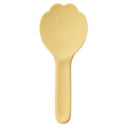 Akebono Non-Stick Kitty Cat Paw Shamoji Rice Spatula - Yellow (19.2cm)-Kiichin - The #1 Place for Japanese Goods in Your Hand!