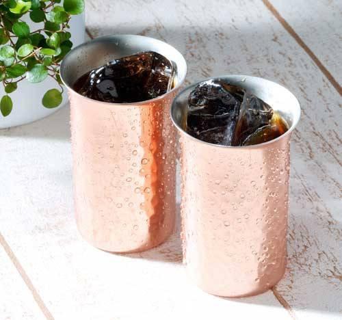 Asahi Copper Small Glass Set - 5 Glasses (CNE928) - 160Ml Capacity-Kiichin - The #1 Place for Japanese Goods in Your Hand!